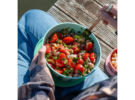 Koziol NORA BOX 1,3l STRIPES Schale 1,3l mit Deckel Werbeartikel