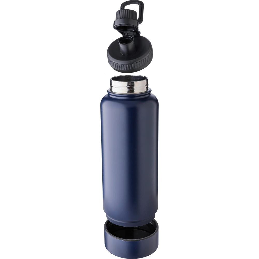 Doppelwandige Edelstahl-Trinkflasche 1000 ml Nathaniel Werbeartikel