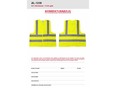 KFZ-Warnweste PLUS Werbeartikel