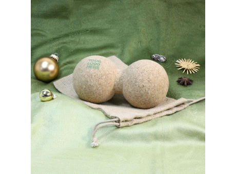 Massage-Peanut aus Kork, 16x8cm, "Made in Europe" Werbeartikel