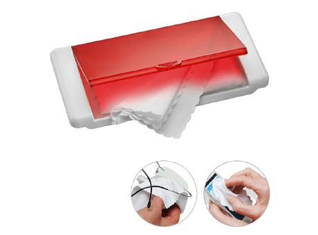 Grundfarbe weiß, Deckel rot-transparent