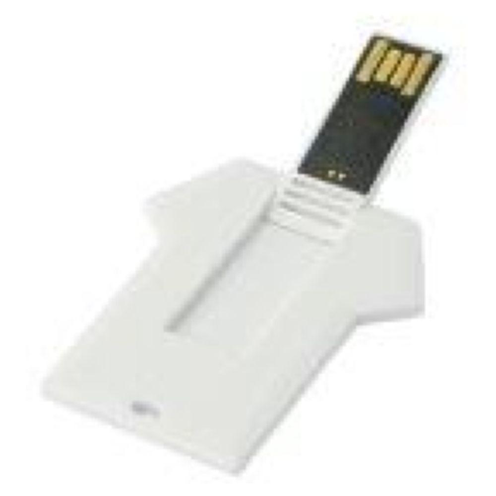 USB-Stick Credit Card Trikot USB 2.0 COB   1 GB Weiß Werbeartikel