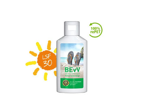 50 ml Flasche - Sonnenmilch LSF 30 - Body Label Werbeartikel