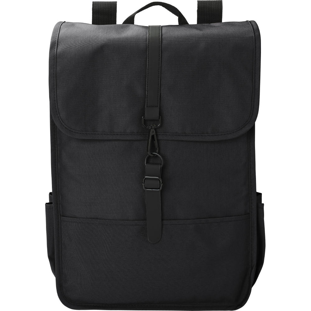 Product image rPET Polyester (300D) Rucksack mit Lasche Lyric Werbeartikel