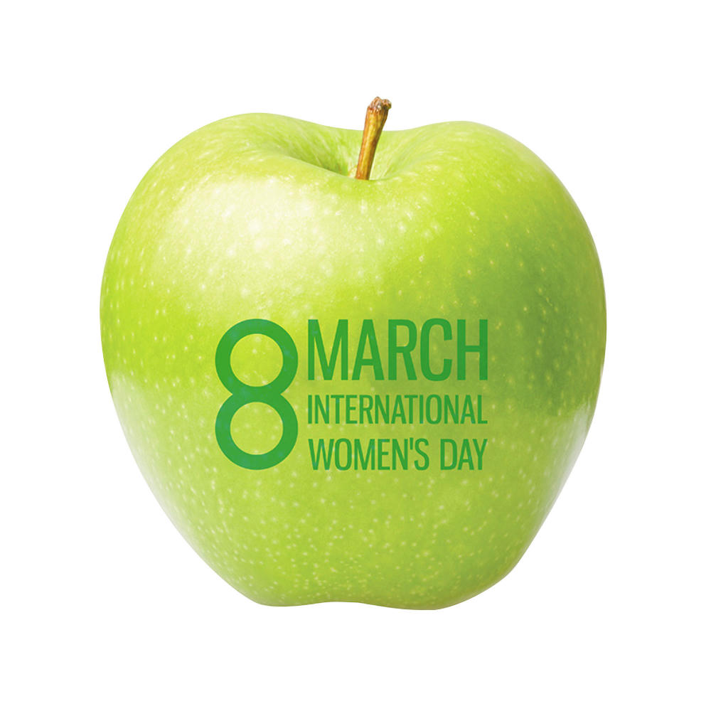 Product image Apfel grün 8 March "International Women`s Day" Werbeartikel