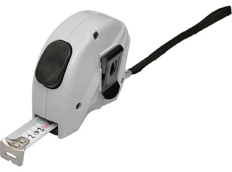 Automatik-Bandmaß "Metis 5 M grau" bedrucken