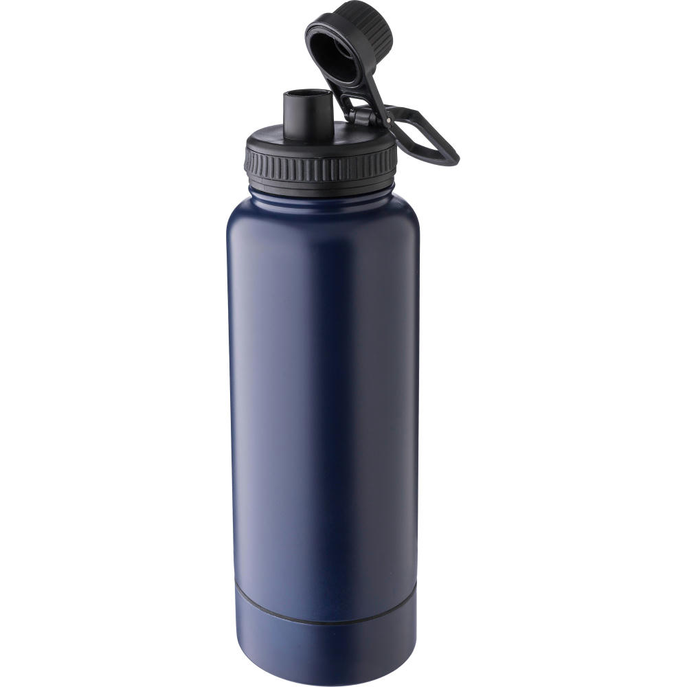 Doppelwandige Edelstahl-Trinkflasche 1000 ml Nathaniel Werbeartikel