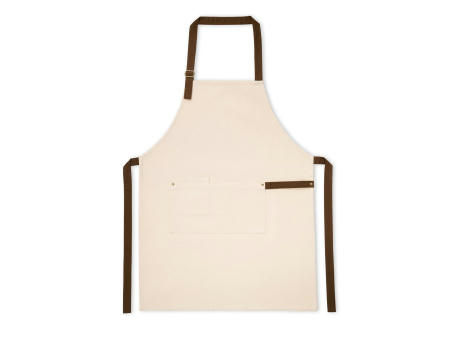 HOLM. Schürze aus 100% Canvas-Baumwolle (320 g/m²) mit Metalldetails Werbeartikel
