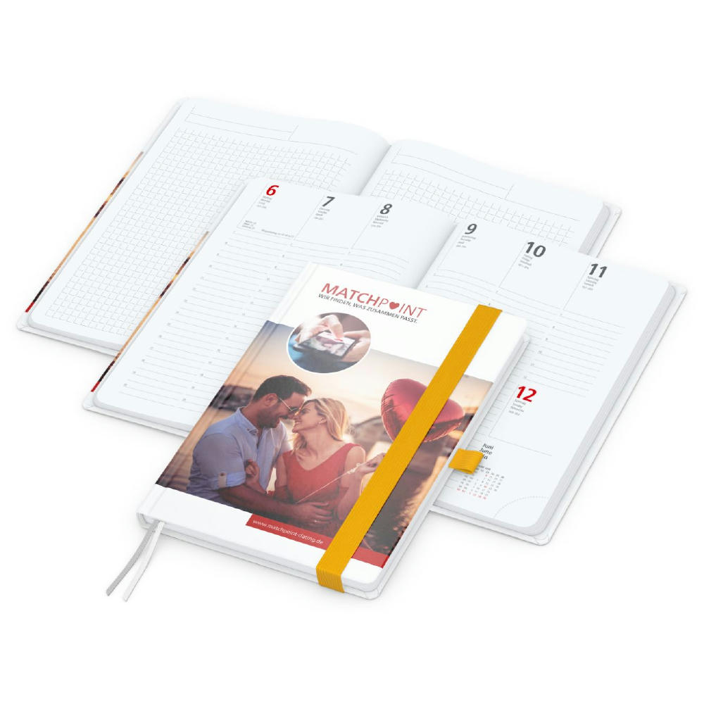 Wochenplaner Match-Hybrid White Bestseller Werbeartikel