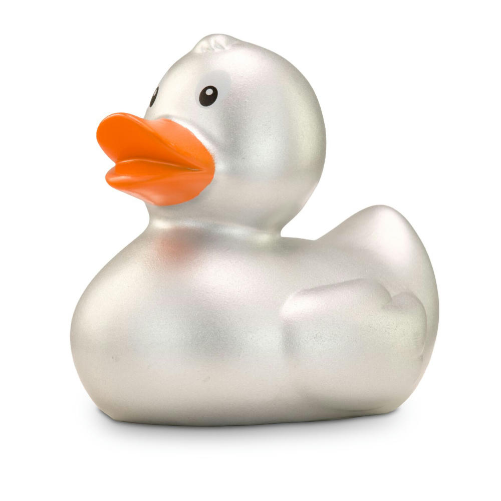 Product image Werbeente Sylvie Silber, ca. 8 cm Werbeartikel