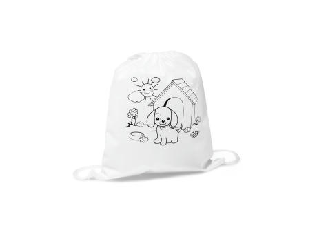 Product image DRAWS. Kinder-Kordelbeutel zum Ausmalen (80 g/m²) Werbeartikel