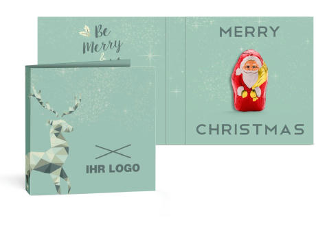 "Rausch Plantagen" Schokoladen-Figuren in Klappkarte klein Werbeartikel