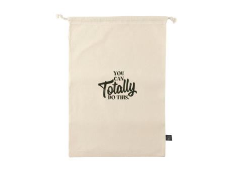 Gift Pouch Naturel GRS Recycled Cotton (150 g/m²) L bedrucken
