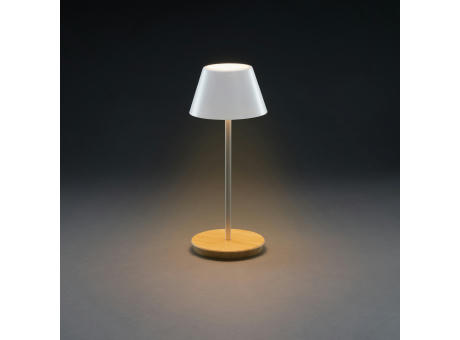 Pure Glow USB-Tischleuchte aus RCS recyceltem Kunststoff Werbeartikel