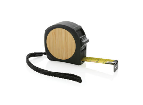 5m/19mm Maßband aus RCS recycelt. Kunststoff & Bambus bedrucken