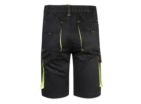 VL HEMERA. Zweifarbige Stretch-Bermudashorts mit mehreren Taschen (240 g/m²) aus Baumwolle (46 %), EME (38 %) und Polyester (16 %) Werbeartikel