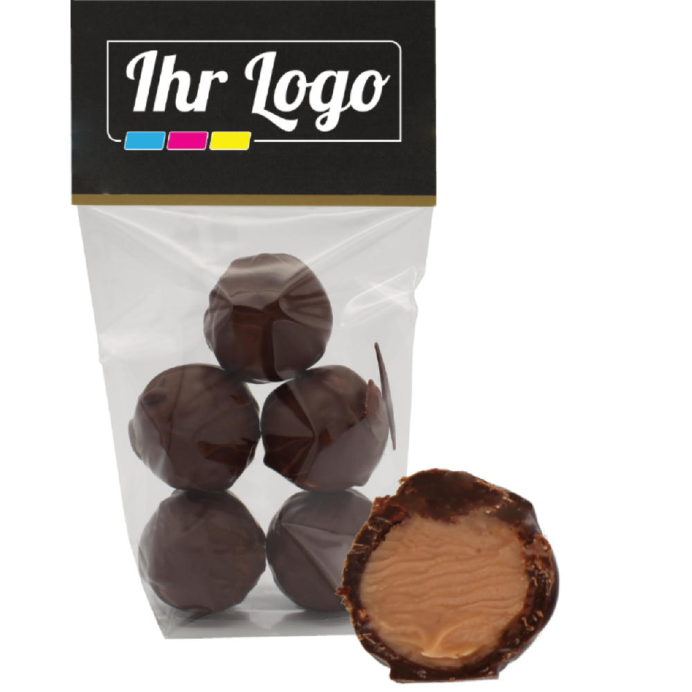 Product image 5er Confiseriepralinen Rum mit Kundenheader Werbeartikel