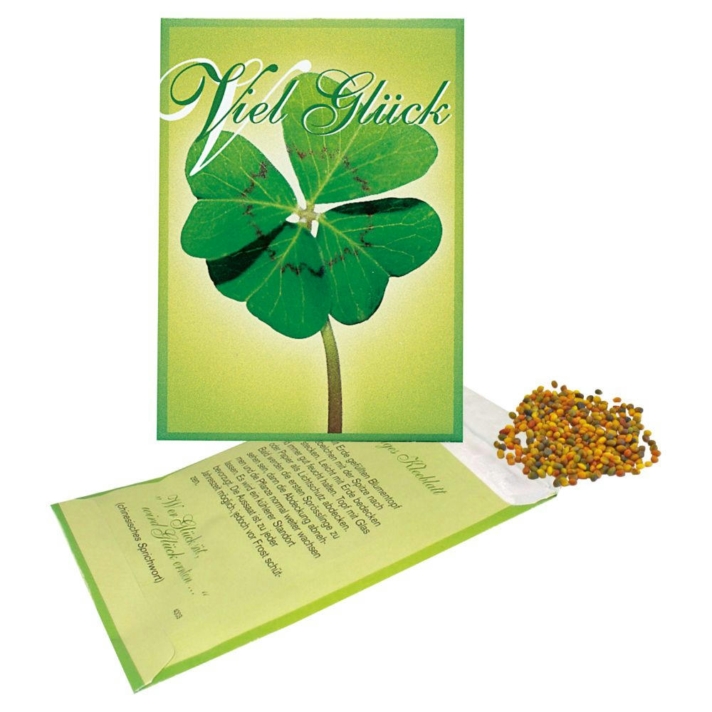 Product image Samentütchen Glück Perserklee 82 x 114 mm Werbeartikel