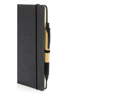 A5 Hardcover Notizbuch aus GRS recyceltem PU bedrucken