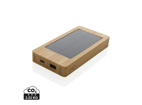Sunwick 10.000mah Bambus Solar Powerbank bedrucken