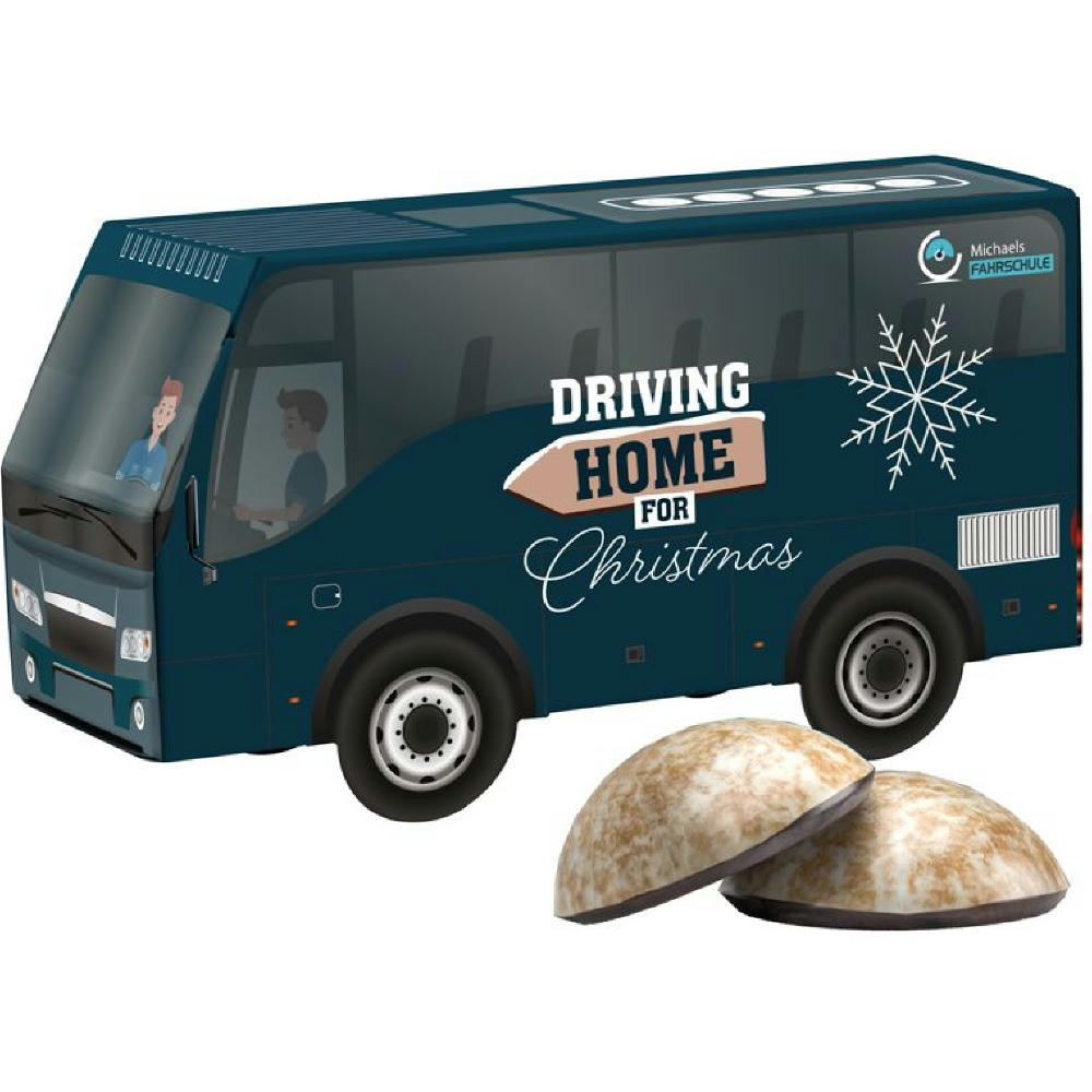 3D Präsent Bus Weihnachten Werbeartikel