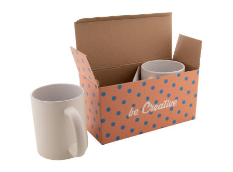 Individuelle Doppel-Tassenbox CreaBox Mug Double bedrucken