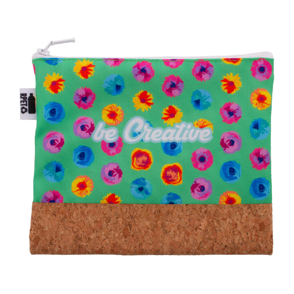 Individuelle Kosmetiktasche CreaBeauty Cork M RPET Werbeartikel