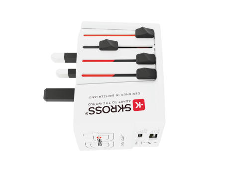 SKROSS World Travel Adapter MUV 65W PD mit USB-C-Kabel Werbeartikel