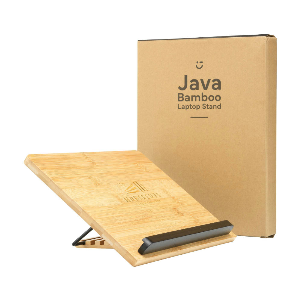 Java Bamboo Laptopständer Werbeartikel