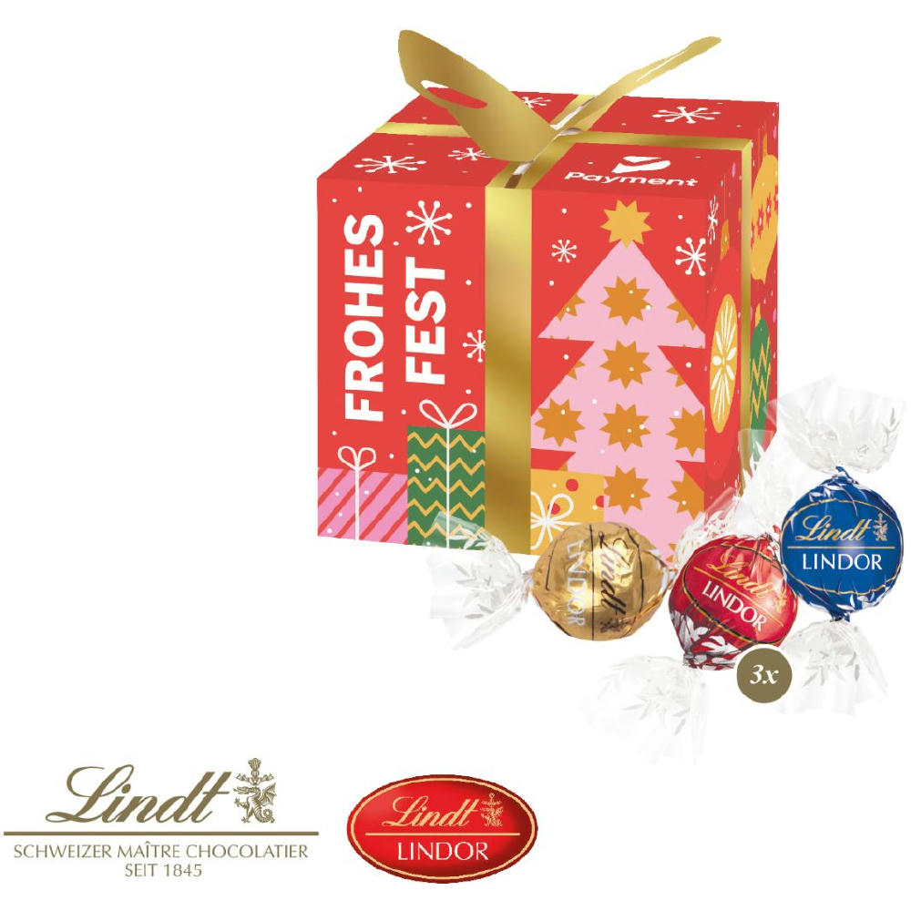 Präsent "Feine Bescherung" mit Lindor Pralinés Werbeartikel