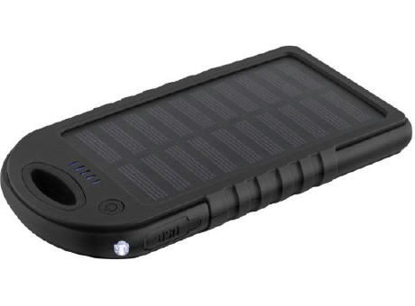 Metmaxx® Solar Powerbank "SolarBankPro4" schwarz bedrucken