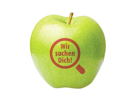 Apfel grün "Lupe" Werbeartikel