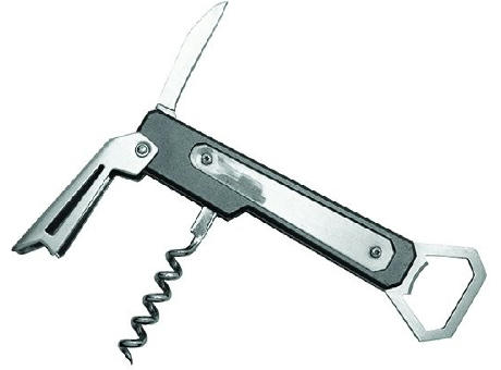 Kombiflaschenöffner ‘Hexagone’, clear Werbeartikel