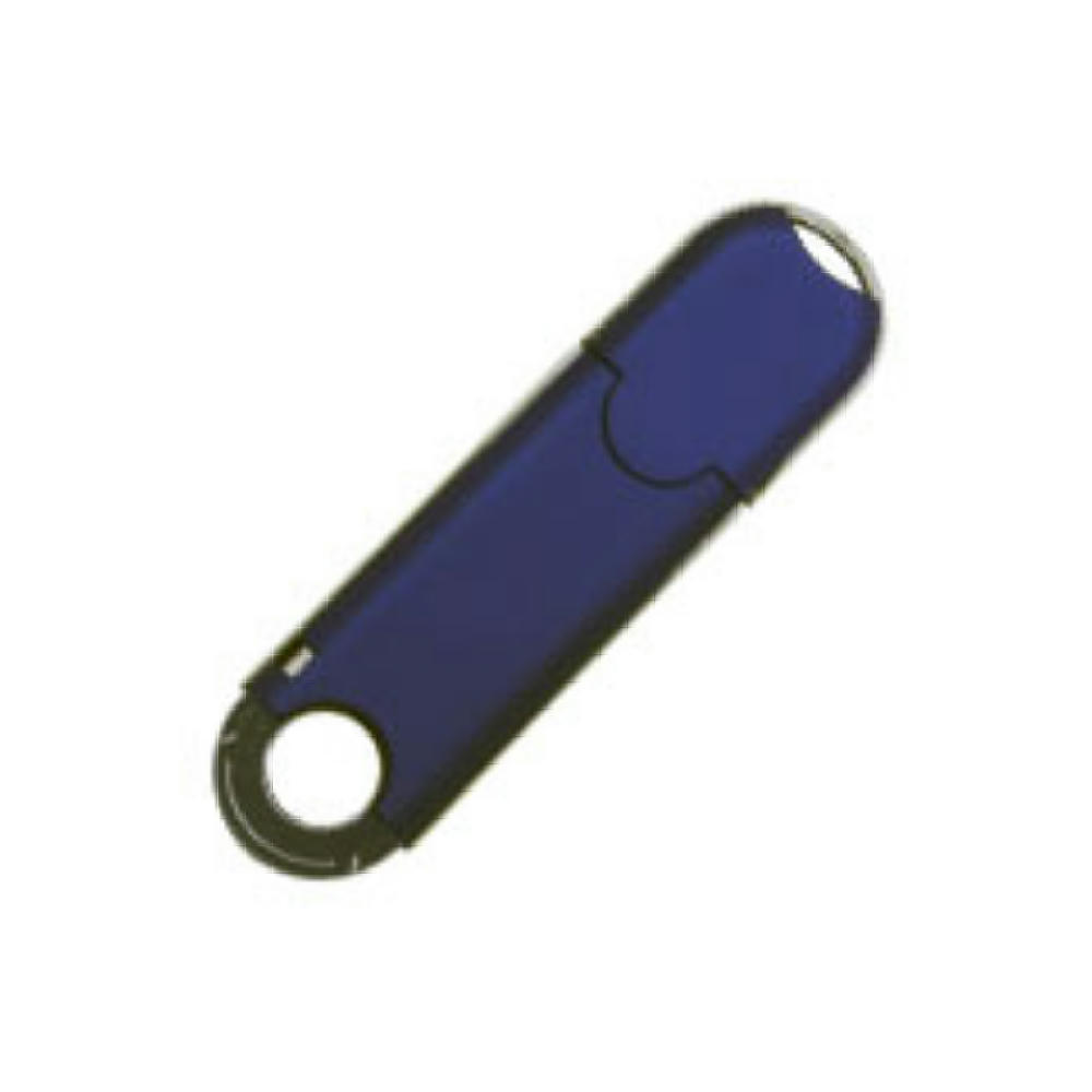 Product image USB-Stick C21 gummiert USB 2.0 Flash Disk 1 GB Blau Werbeartikel