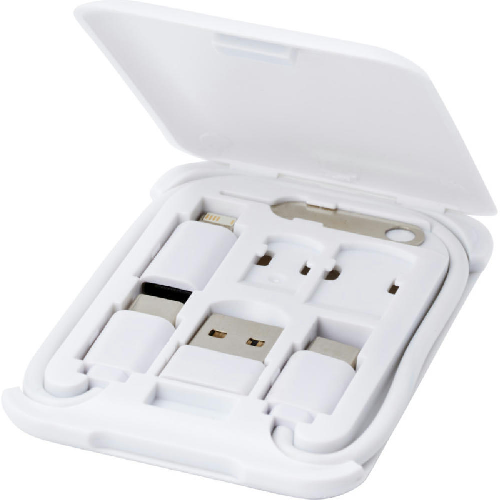Product image Savvy recyceltes modulares Ladekabel mit Telefonhalterung Werbeartikel