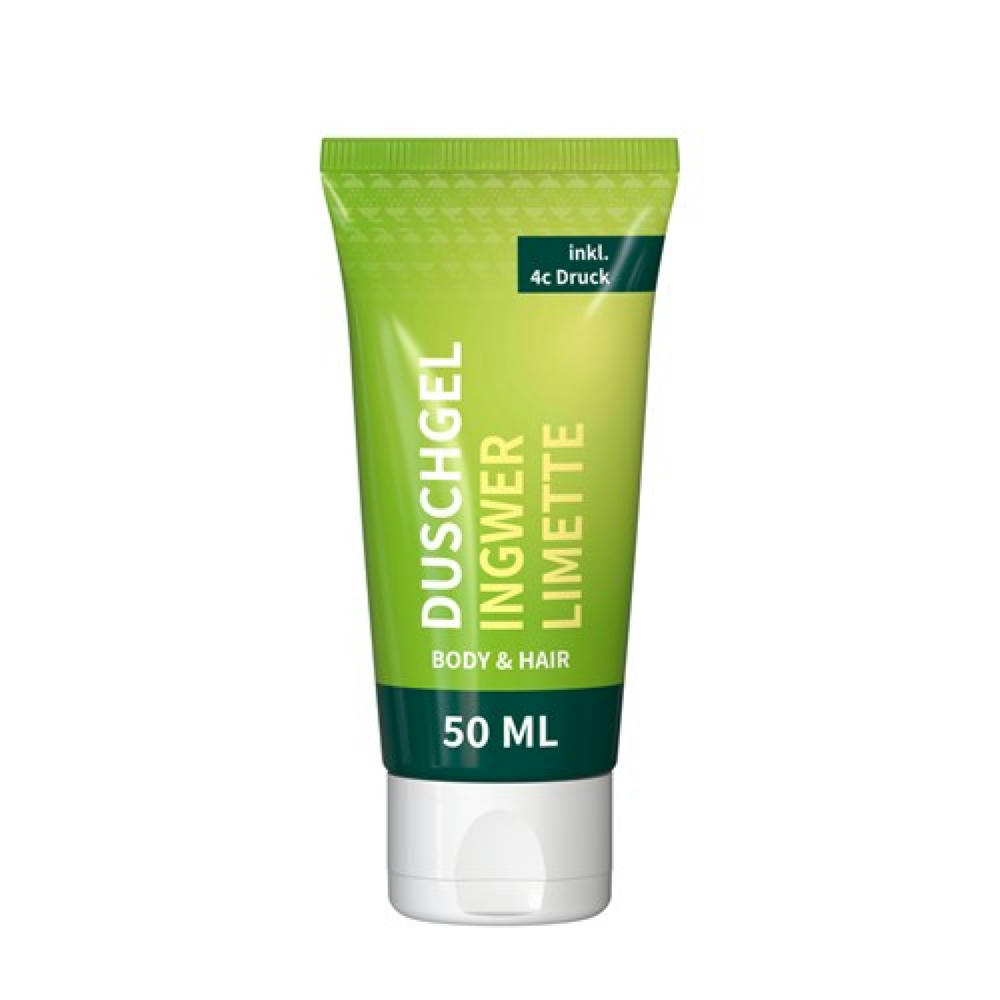 Product image 50 ml Tube - Duschgel Ingwer-Limette - FullbodyPrint Werbeartikel