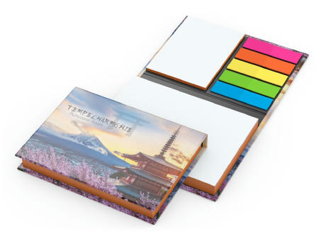 Product image Haftnotiz-Set Wien Bookcover White Bestseller, 100/25 Blatt, Farbschnitt Werbeartikel