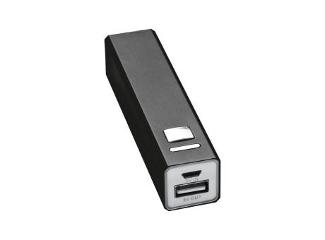Product image Powerbank 2.200 mAh aus Metall, inkl. Ladekabel Werbeartikel