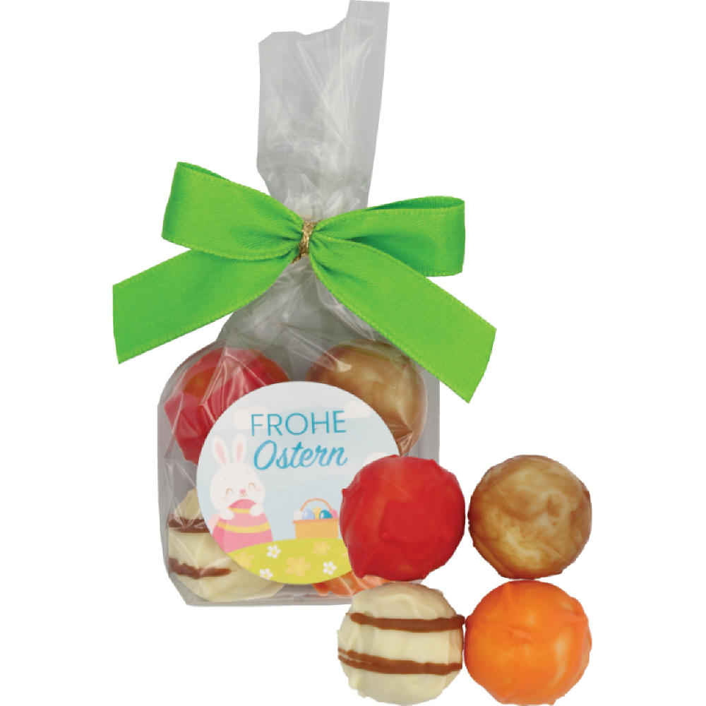 4er Osterpralinen mit Aufkleber  Werbeartikel