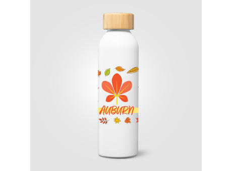 Eden Trinkflasche mit Bambusverschluss aus recyceltem Edelstahl - 590 ml Werbeartikel