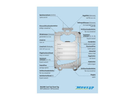Product image ROMINOX® Card Tool // Travel Tag - 30 Funktionen bedrucken