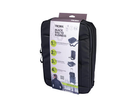 TROIKA Umhängetasche TROIKA BLACK BAG TO BUSINESS bedrucken