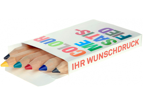 JUMBO Buntstifte, 6er Set, inkl. individueller Rundumdruck Werbeartikel