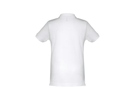 THC ADAM KIDS WH II. Kurzärmeliges Poloshirt für Kinder (unisex). Farbe Weiß bedrucken