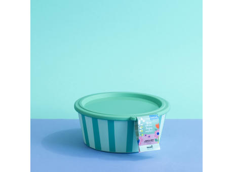 Koziol NORA BOX 1,3l STRIPES Schale 1,3l mit Deckel Werbeartikel