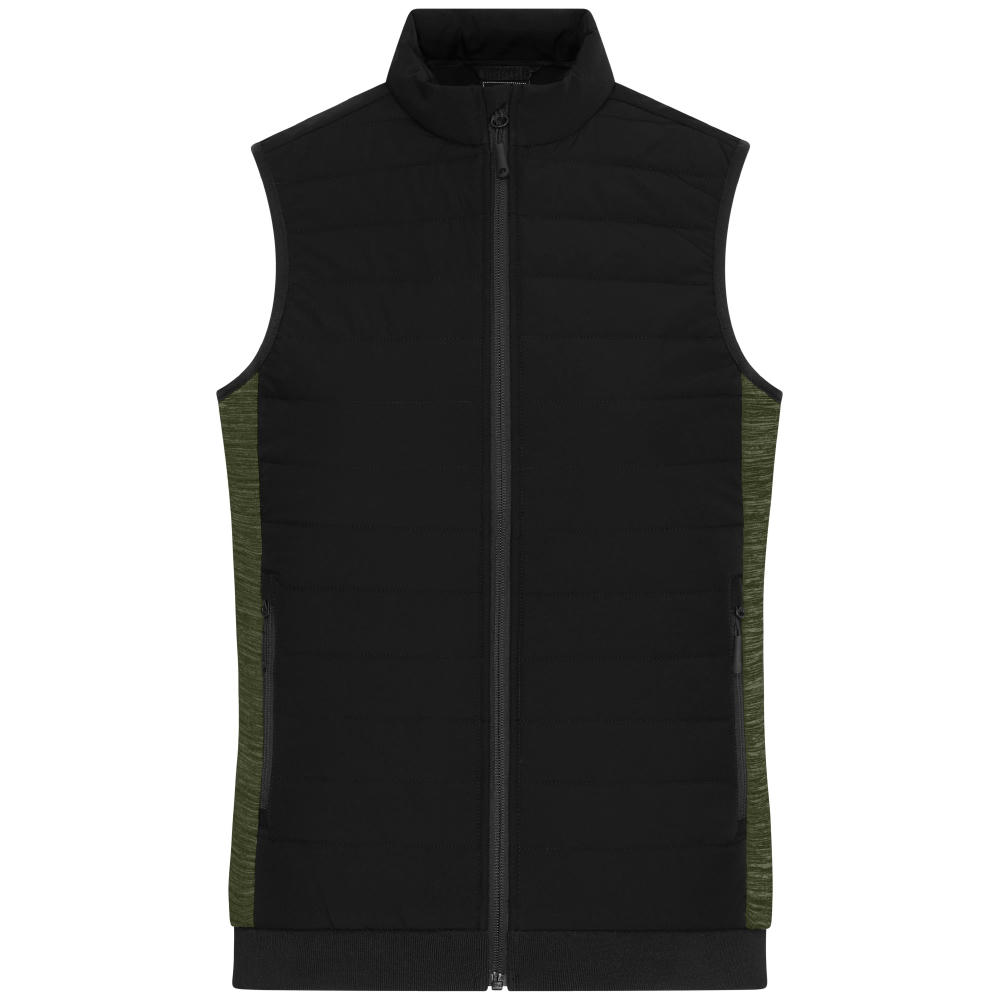 Product image Ladies' Padded Hybrid Vest - Wattierte Weste mit Stehkragen im attraktiven Materialmix Werbeartikel