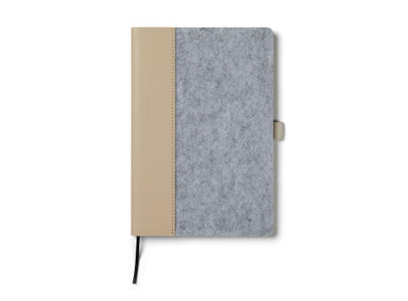 VINGA Albon A5-Notizbuch aus GRS recyceltem Filz Werbeartikel