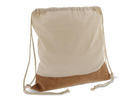 Product image Kordelzugbeutel mit Korkelementen 38x41cm bedrucken
