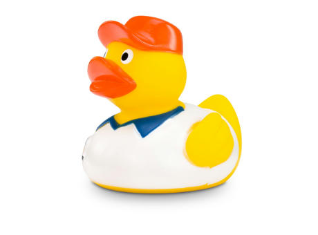 Werbeente Hugo Handwerker mit weißem Shirt Werbeartikel