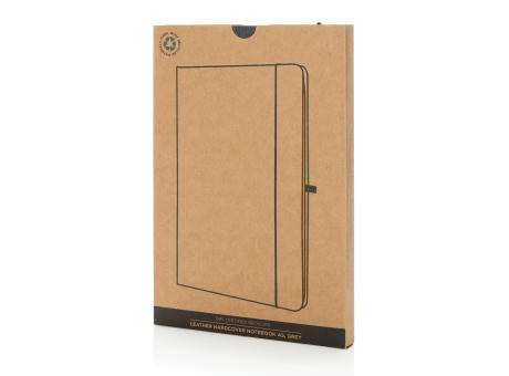 A5 Hardcover Notizbuch aus GRS recyceltem PU bedrucken